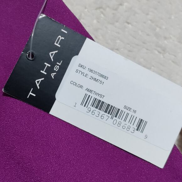 TAHARI ASL Skirt Women's Size 16 Straight Knee Length Career Amethyst Purple NEW - Picture 4 of 15